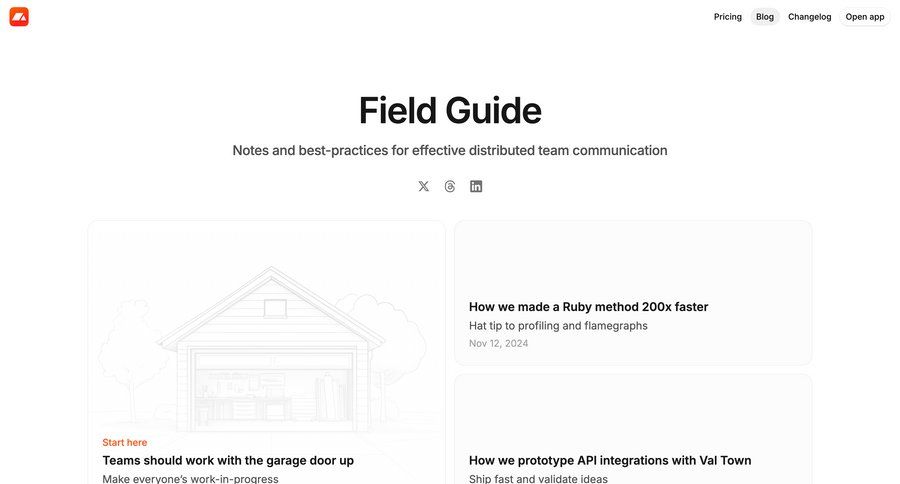 Campsite
				blog page example