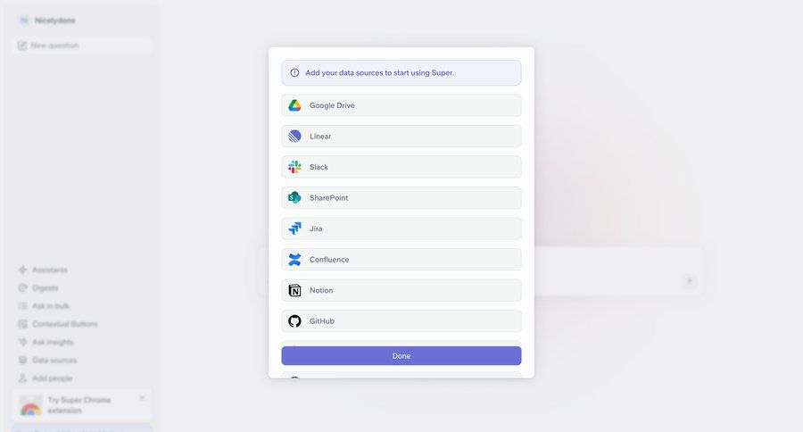 Super
				onboarding ui page example