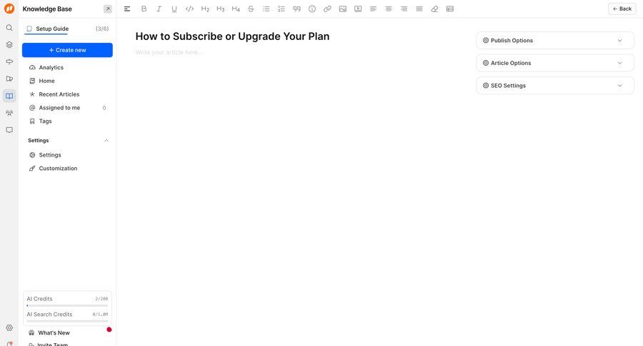 FeatureOS
			 content management settings sidebar navigation grid subscription management knowledge base full-screen layout sidebar article accordion ui page example