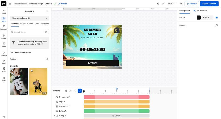 Creatopy
			content editor brand resources e-commerce grid editor design file upload full-screen layout upload file ui page example