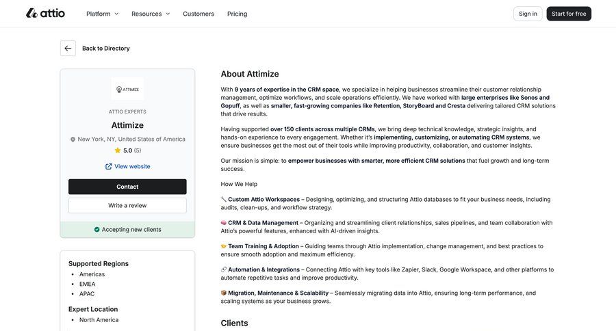 Attio
				profile ui page example