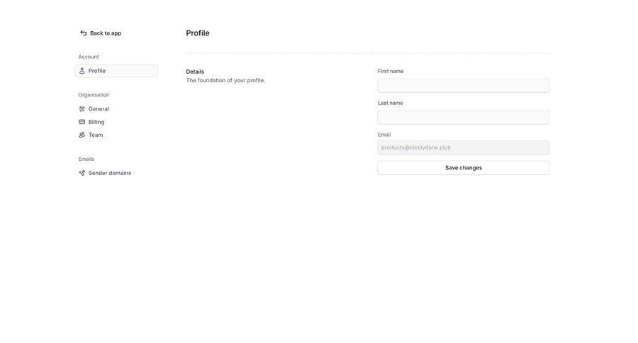 Bloom
			 account management profile settings user profile ui page example