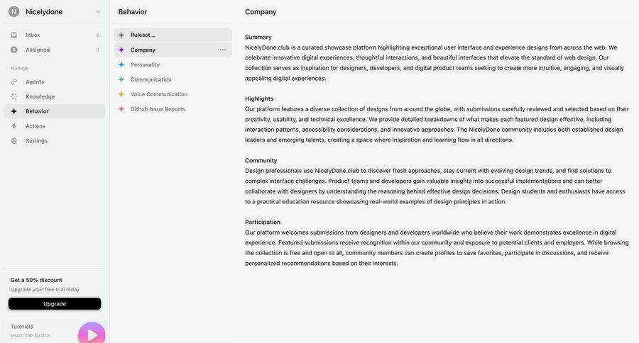 Lemni
			 configuration settings sidebar navigation content hierarchy call intelligence sidebar navigation menu summary ui page example