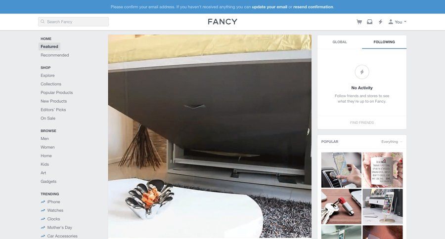 Fancy
				home page example