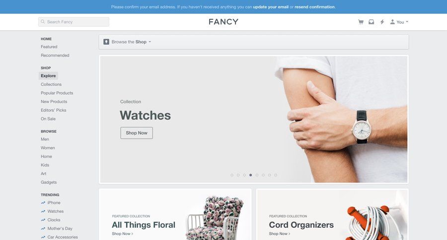 Fancy
				list page example