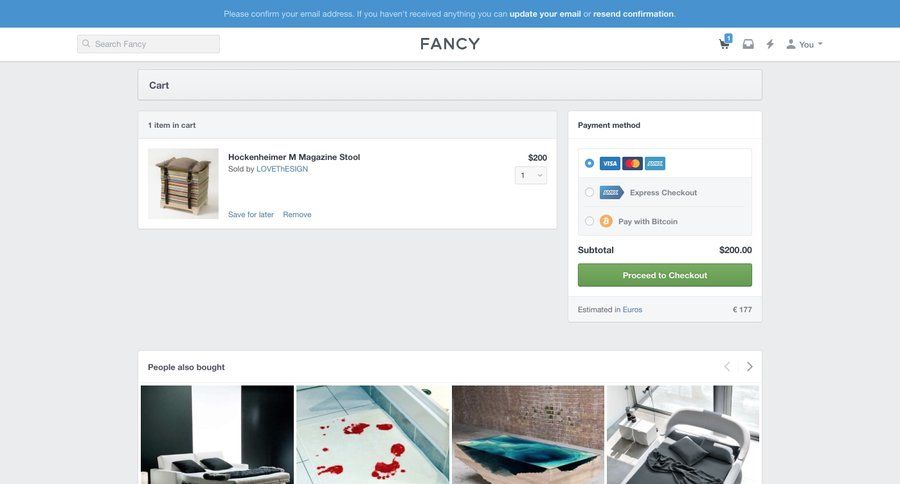 Fancy
				shopping cart page example