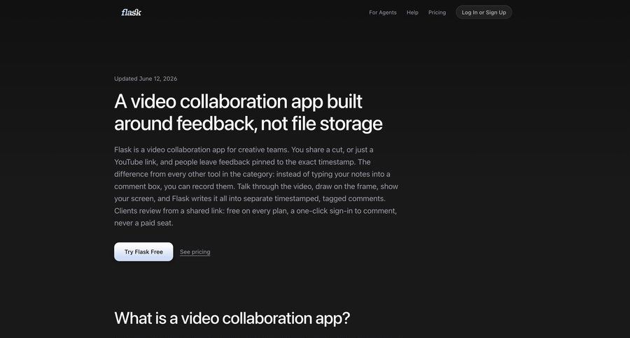 Flask
				landing page ui page example