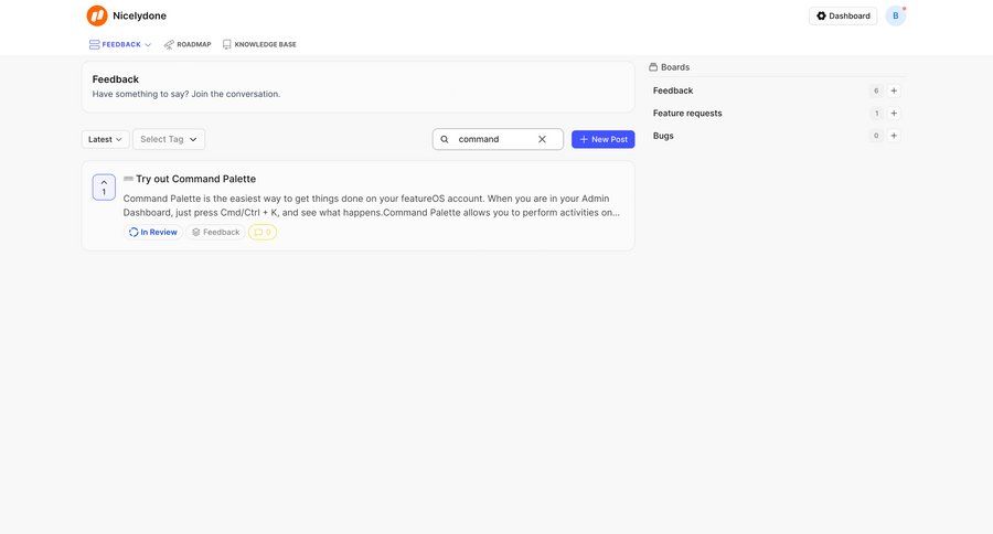 FeatureOS
			grid sidebar navigation feedback collection ux ui design