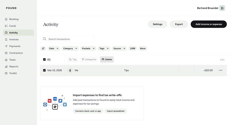 Found
			 dashboard sidebar navigation delete finance fintech export data filtering call to action sidebar modern table ui page example