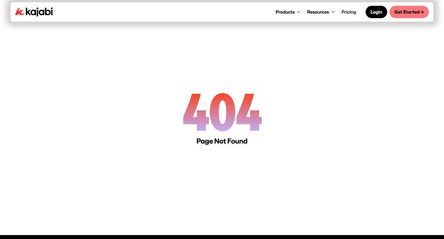 Kajabi
			 page not found not found lost ui page example