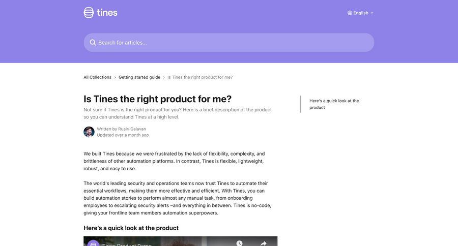 Tines
			 contact us quick actions ui page example