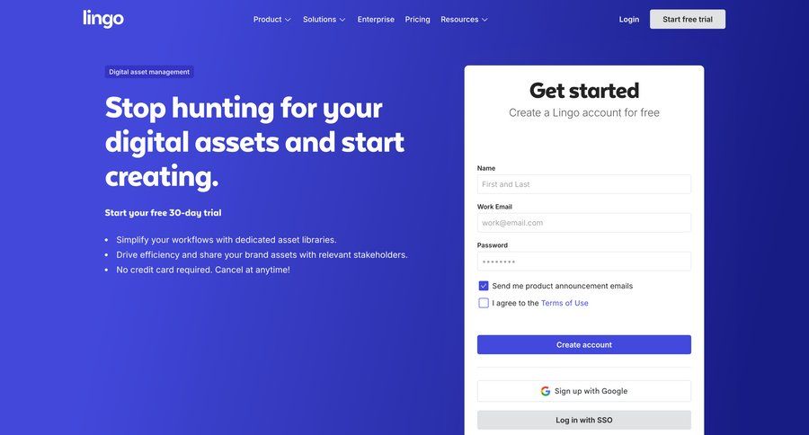 Lingo screen example