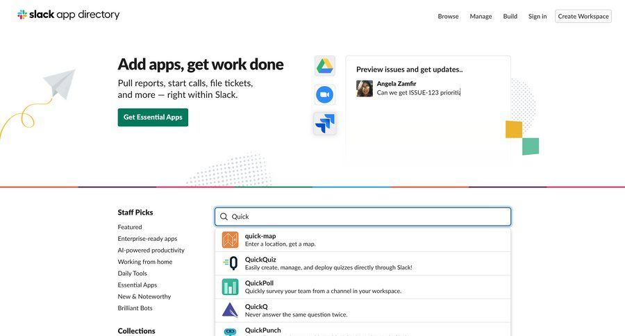 Slack
			 manage links research location map search bar download report search results ui page example