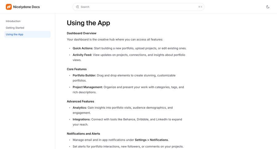 Hashnode
			 sidebar navigation project management onboarding dashboard overview getting started guide sidebar documentation quick actions version control analytics ui page example