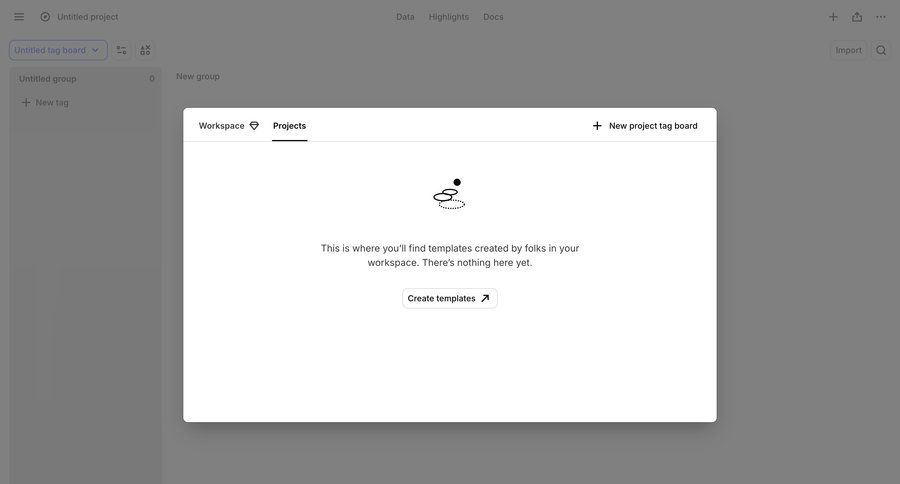 Dovetail
			 template library tag management ui page example