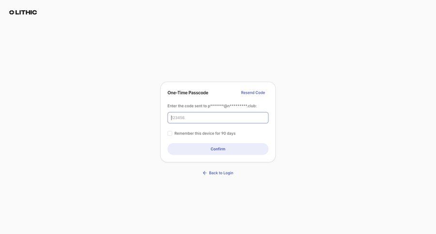 Lithic
				signin ui page example