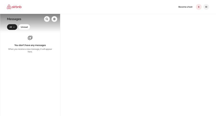 Airbnb
			 chat interface ui page example