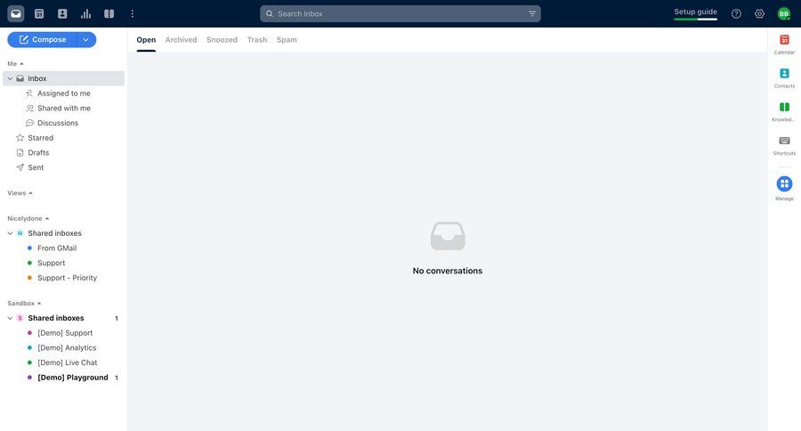 Front
			 team collaboration sidebar navigation onboarding email management email inbox task communication sidebar blank state void blank non-ideal state empty page prompt communication menu search bar ui page example