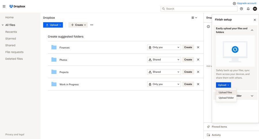 Dropbox
			        ux ui design