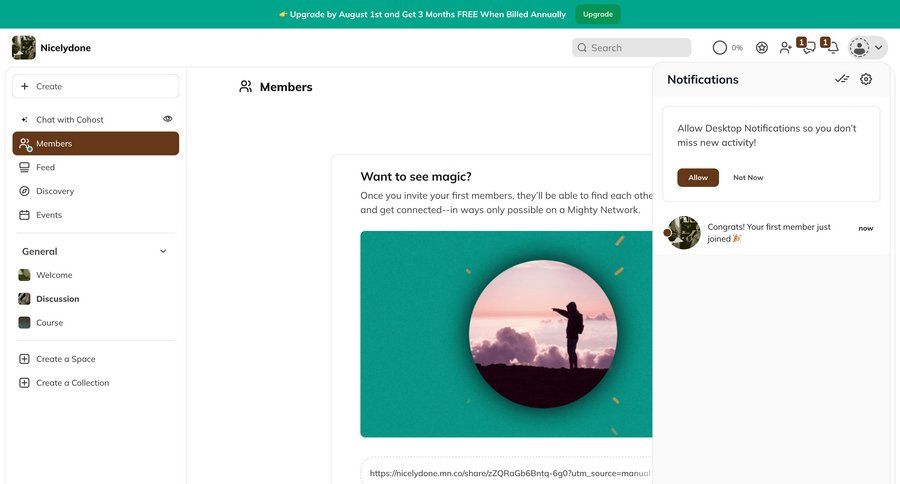 Mighty
			notification team team settings invite teammate dashboard sidebar navigation onboarding sidebar menu ui page example