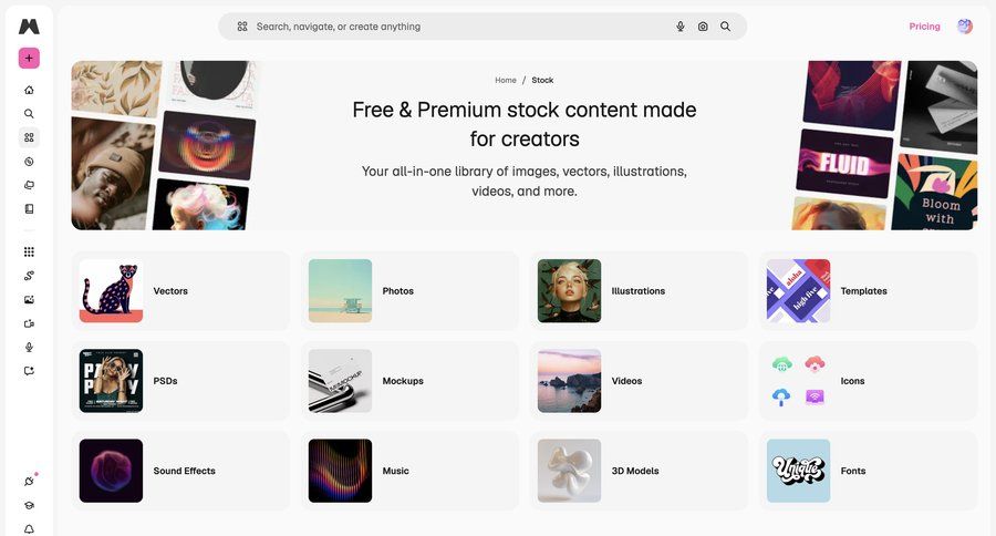 Magnific
				home ui page example
