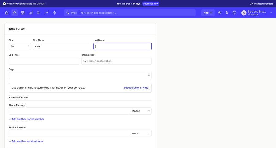 Capsule
			profile create form form create ui page example