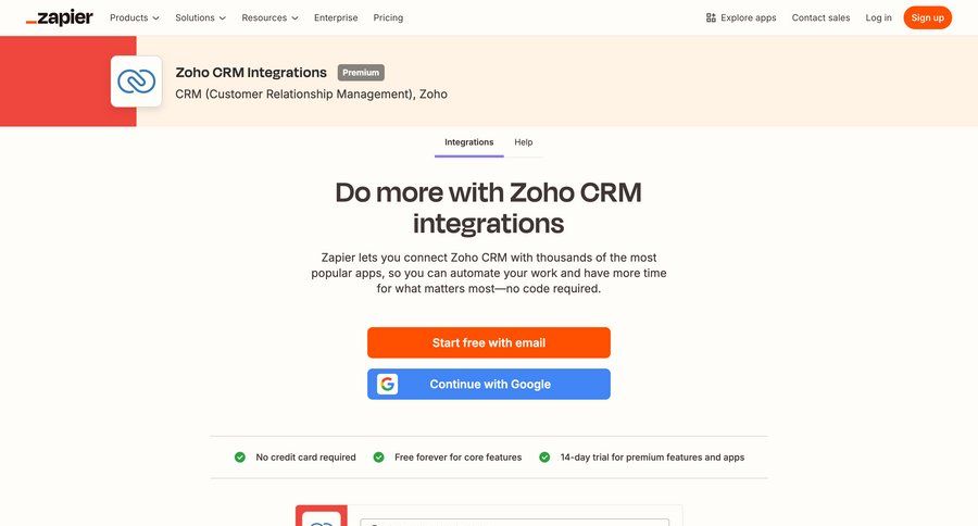 Zapier
				onboarding ui page example