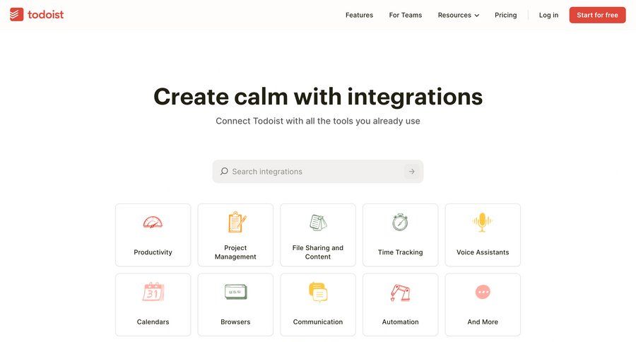 Todoist
			 chrome extension integration ui page example