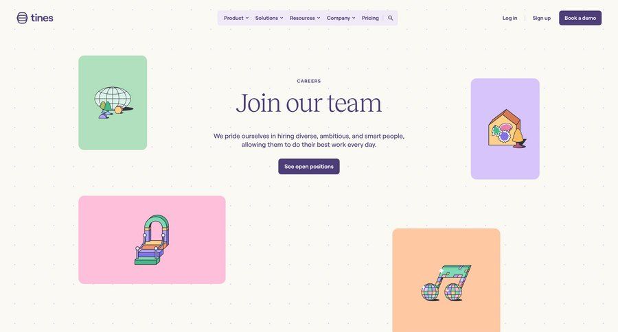 Tines
			 career jobs job case studies ui page example