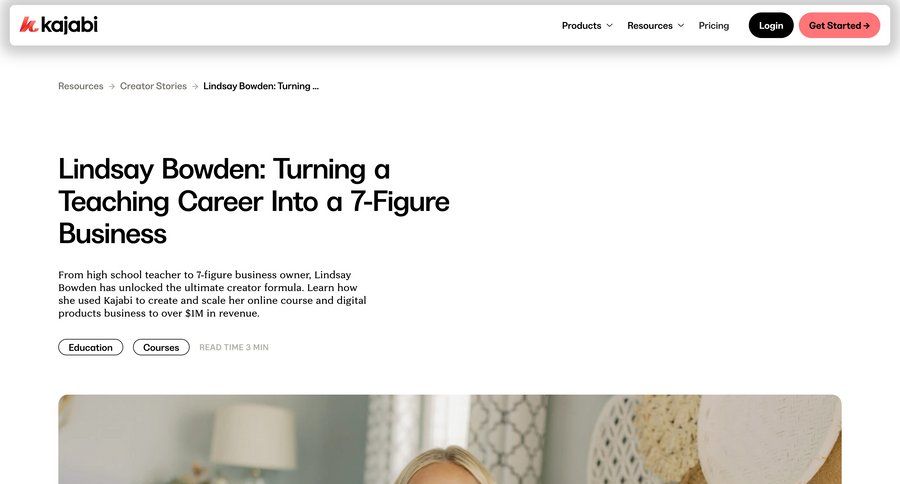 Kajabi
			 video editor editorial blog post news article article feature article career testimonials case studies customer stories blog templates ui page example
