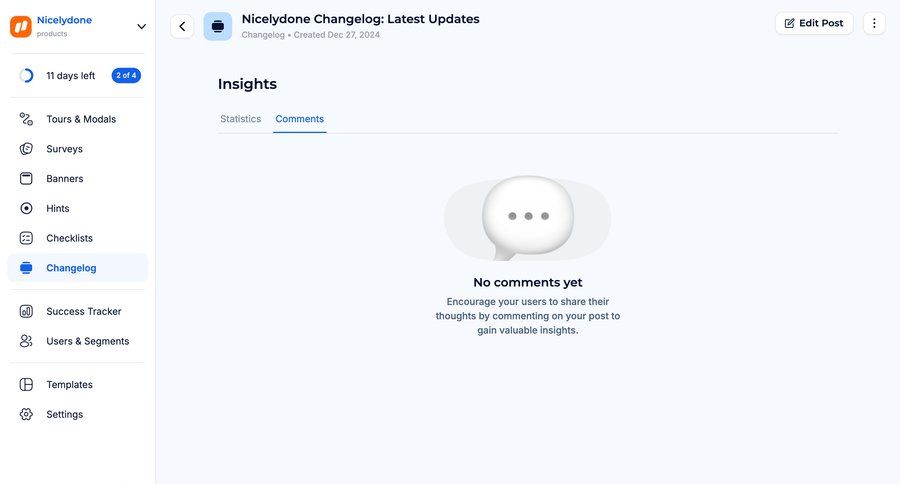 Jimo
			empty state comments & reactions changelog user feedback sidebar insight blank state void blank non-ideal state empty page prompt menu changelog update ui page example