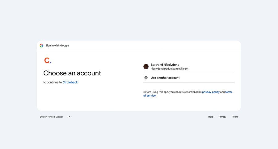 Circleback
			signin modal & popover account setup user authentication authentication sign in ui page example