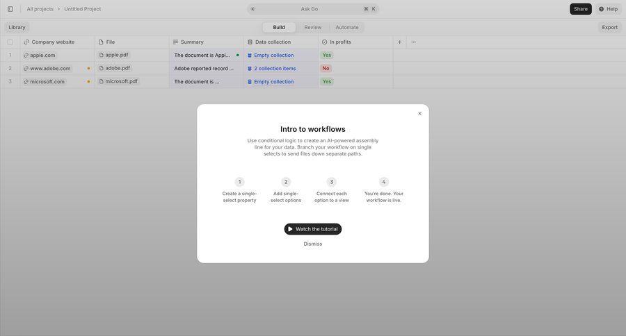 V7
			 modal screen data management workflow onboarding automation conditional logic workflow automation workflow creation onboarding modal tutorial setup on boarding table ui page example