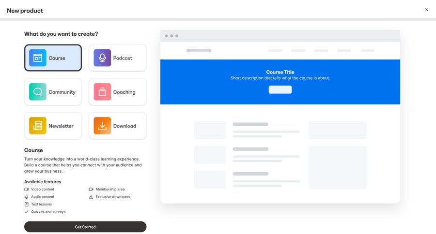 Kajabi
			 grid course creation new create generate ui page example