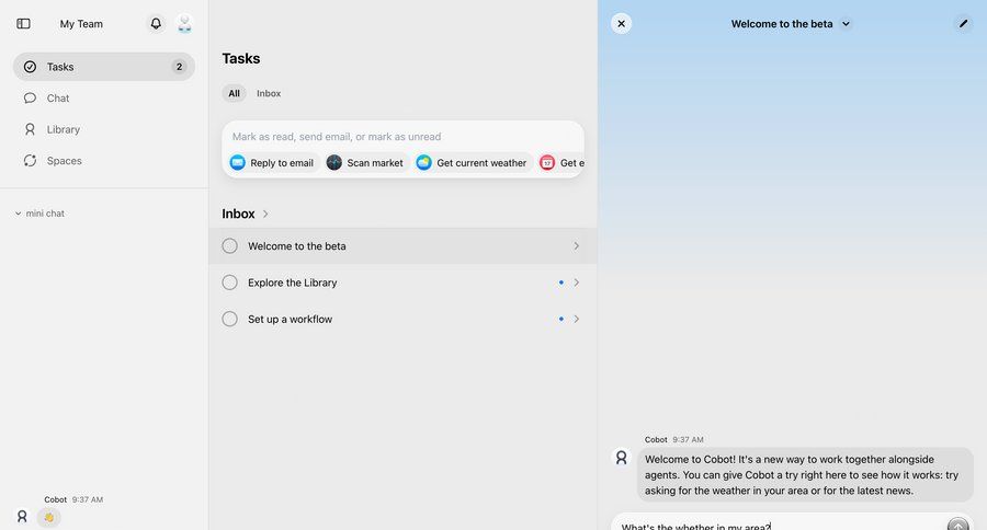 Cobot
				onboarding page example