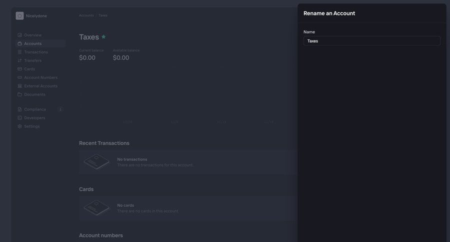 Increase
			 modal screen account management form finance account settings modal interaction cancel action modal finance detail view info view cards ui ui page example
