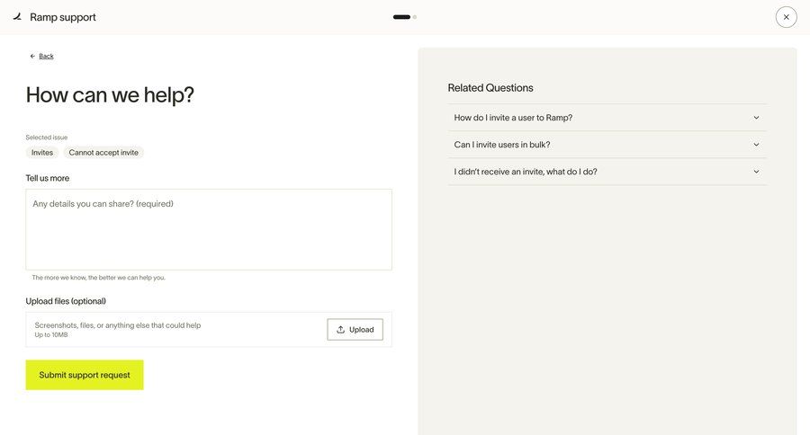 Ramp
			 form finance file upload bulk upload accordion ui page example