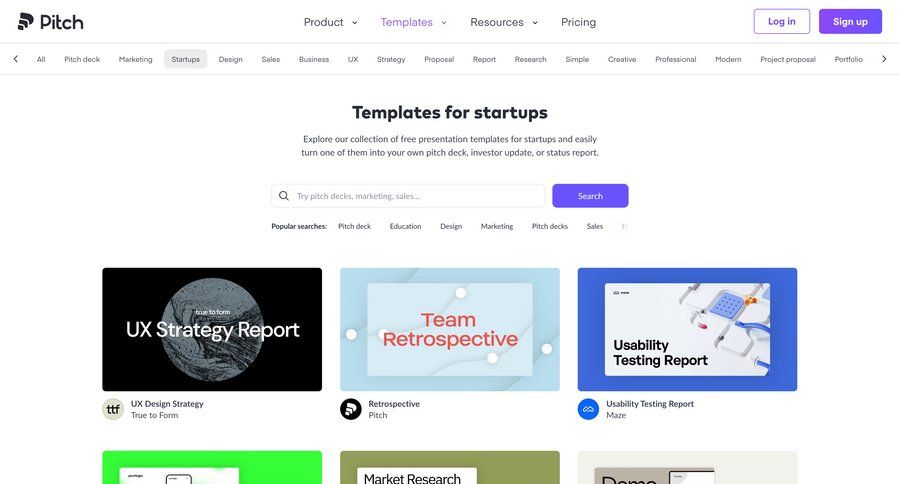 Pitch
			templates startup & non-profit program free templates ui page example