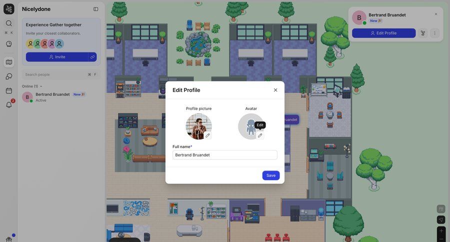 Gather
				profile ui page example
