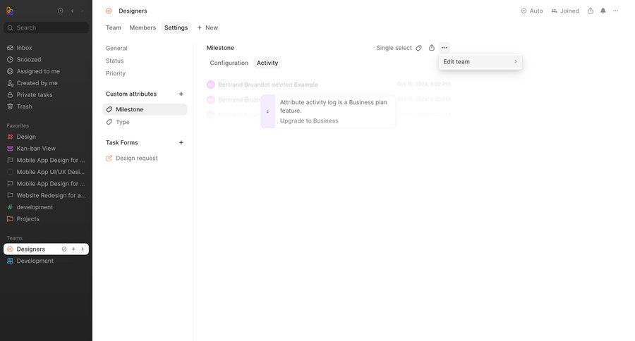 Height
			 configuration settings sidebar navigation project management split view sidebar menu ui page example