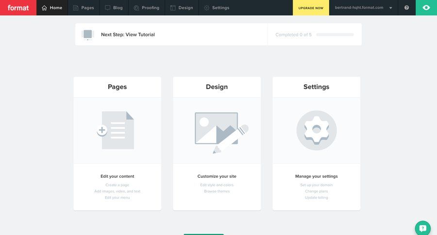 Format
				empty state page example