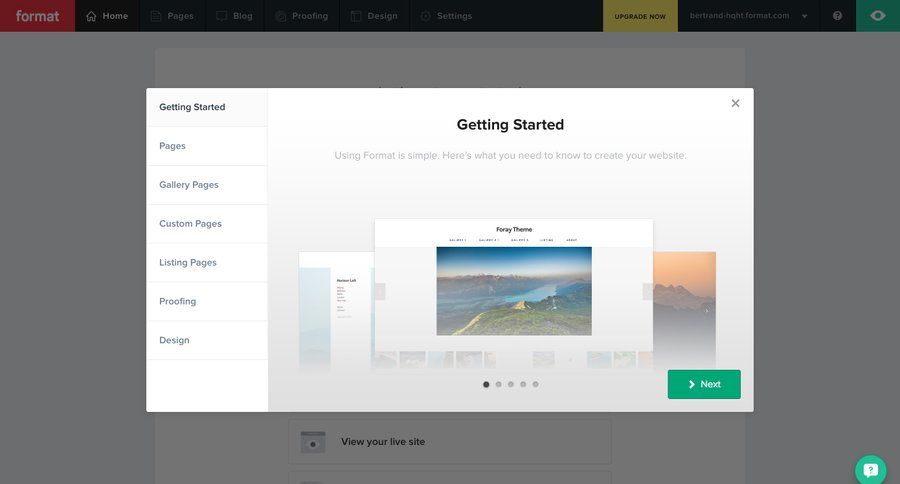 Format
				onboarding page example