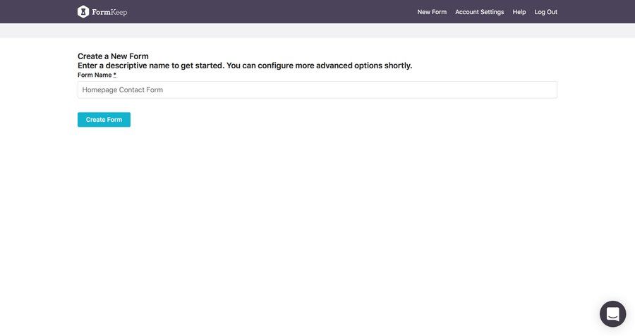 Formkeep
				create page example