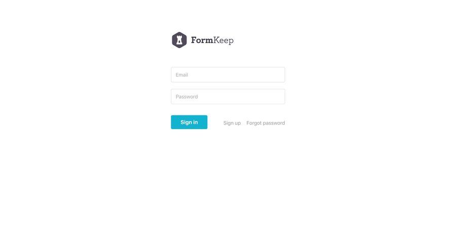 Formkeep
				signin page example