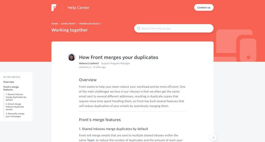 Front
			 merge duplicate ui page example