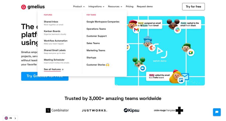 Gmelius
			     ux ui design