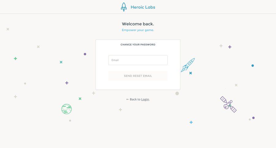Heroic Labs
				password reset page example