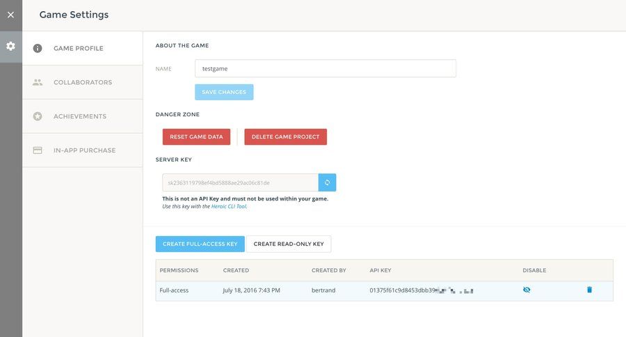 Heroic Labs
				settings page example
