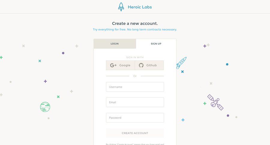 Heroic Labs
				signup page example
