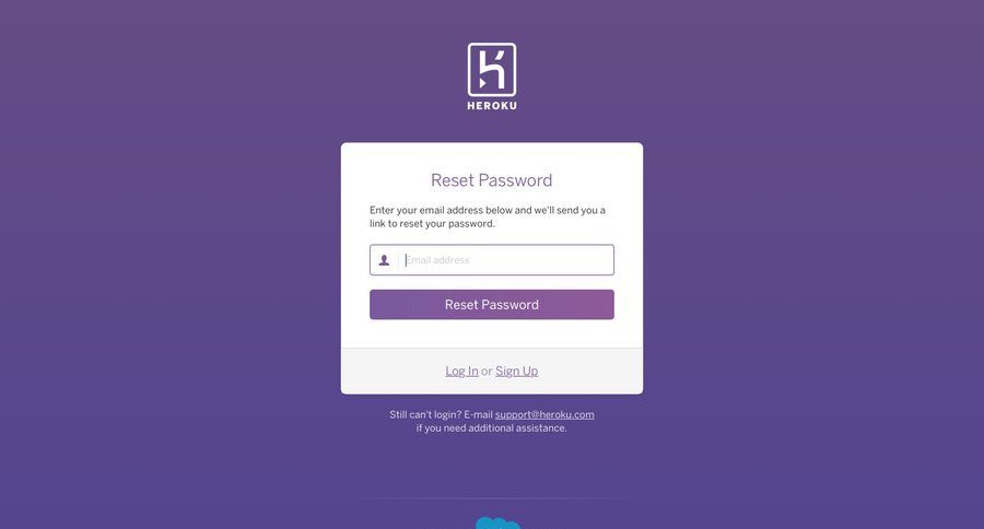 Heroku
				password reset page example